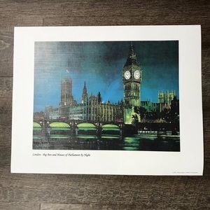 London England Big Ben Houses of Parliament @Night